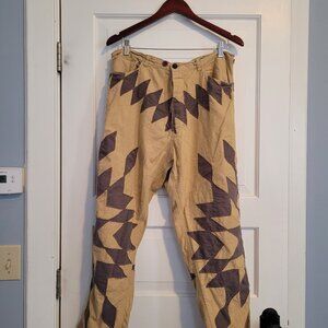 Magnolia Pearl Yellow and Gray Patchworky/Patterned Trousers